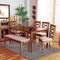 Baxton Studio Lanier Modern and Contemporary Grey Fabric and Walnut Brown Finished Wood 6-Piece Dining Set 174-9883-10923-10520-Zoro - alternate 6